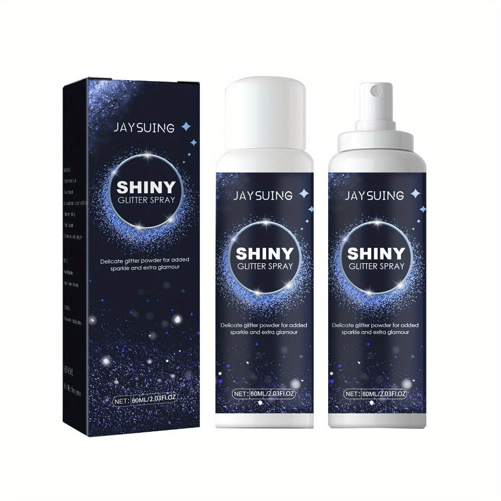 Shimmer Glitter Body Spray 60ml Waterproof Long-Lasting Highlighter for Skin Hair & Clothing – Fine Mist Sparkle Glow Spray f
