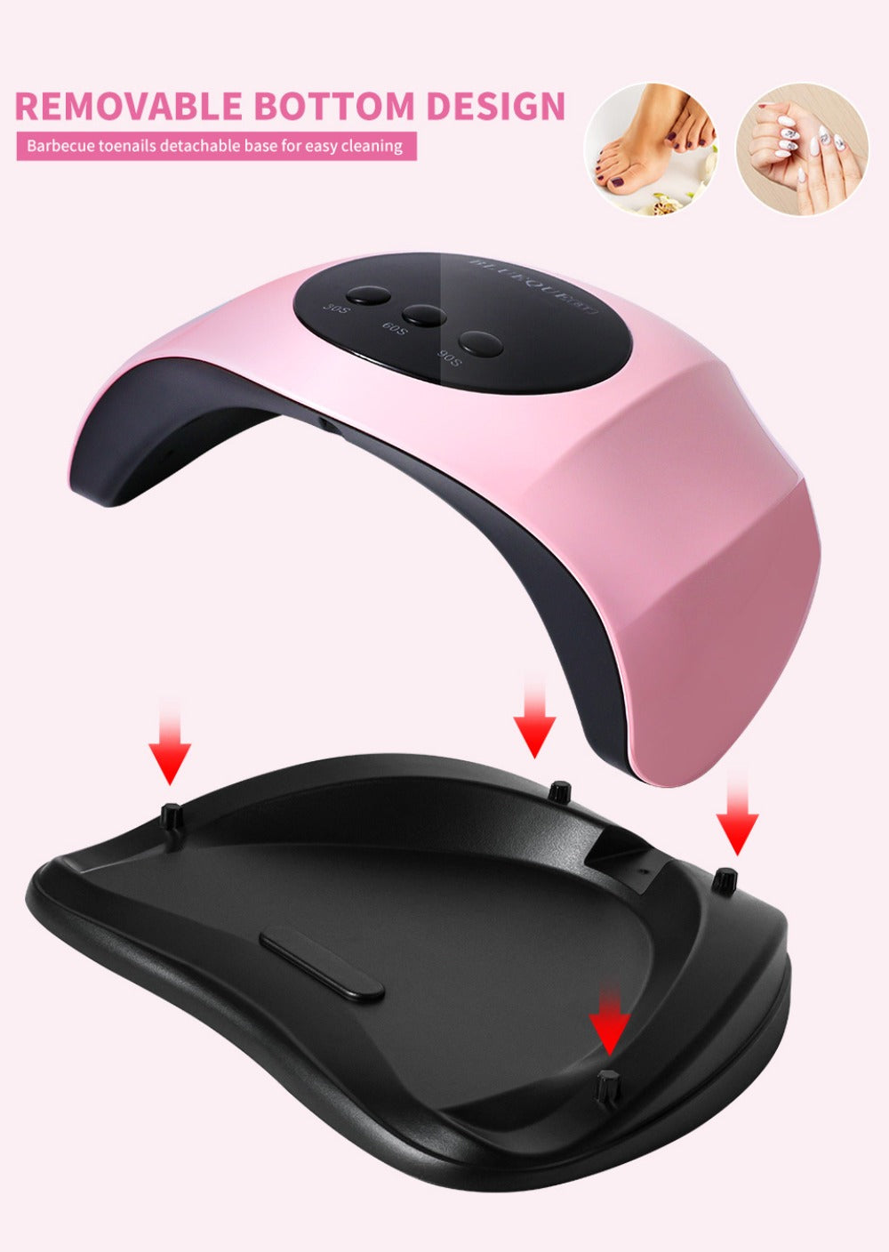 8T UV LED Nail Lamp with 24 Light Beads, Infrared Hand Sensor, 30/60/90s Timers and Two USB Styles — image 15