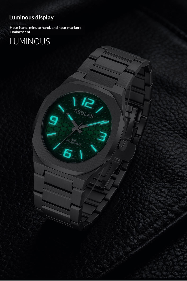 Mens Watch With Japanese Movement Non-mechanical Water-resistant