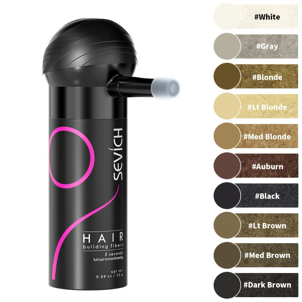 Compact Two-Piece Hair Fiber Set with Spray-Head Containers in Black, Dark Brown or Medium Brown — image 1