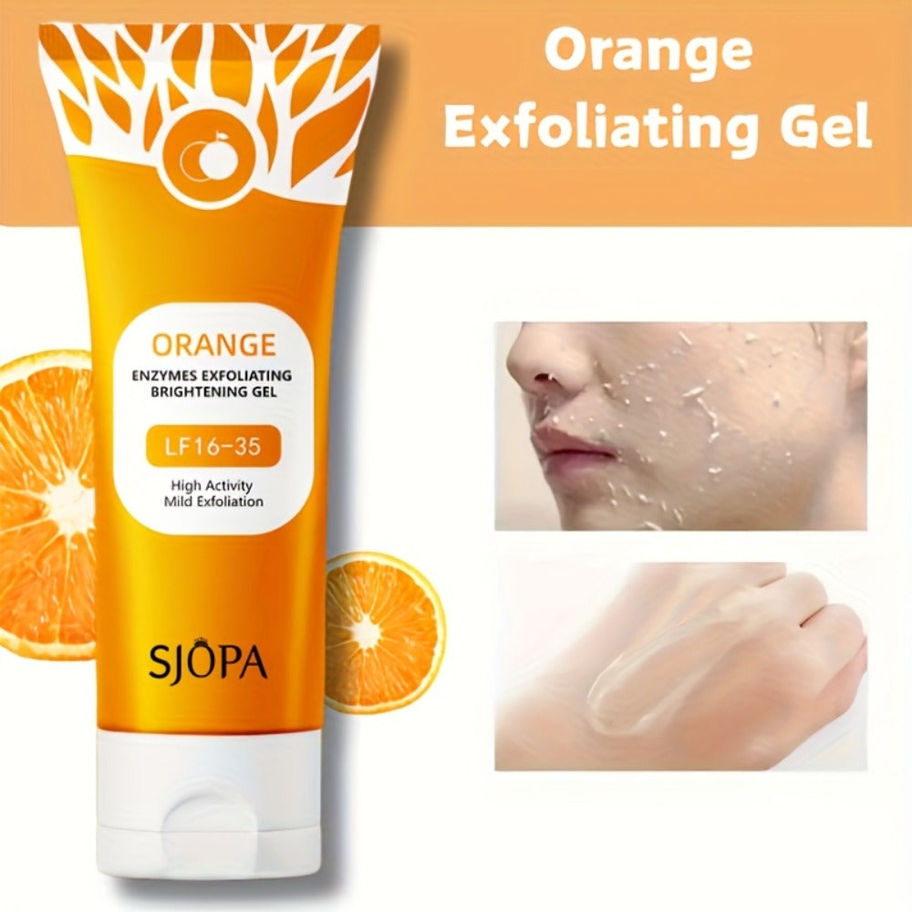 Exfoliating Face Gel 100g - Orange Vitamin C Salicylic Acid Pore Cleansing Physical Exfoliant — image 2