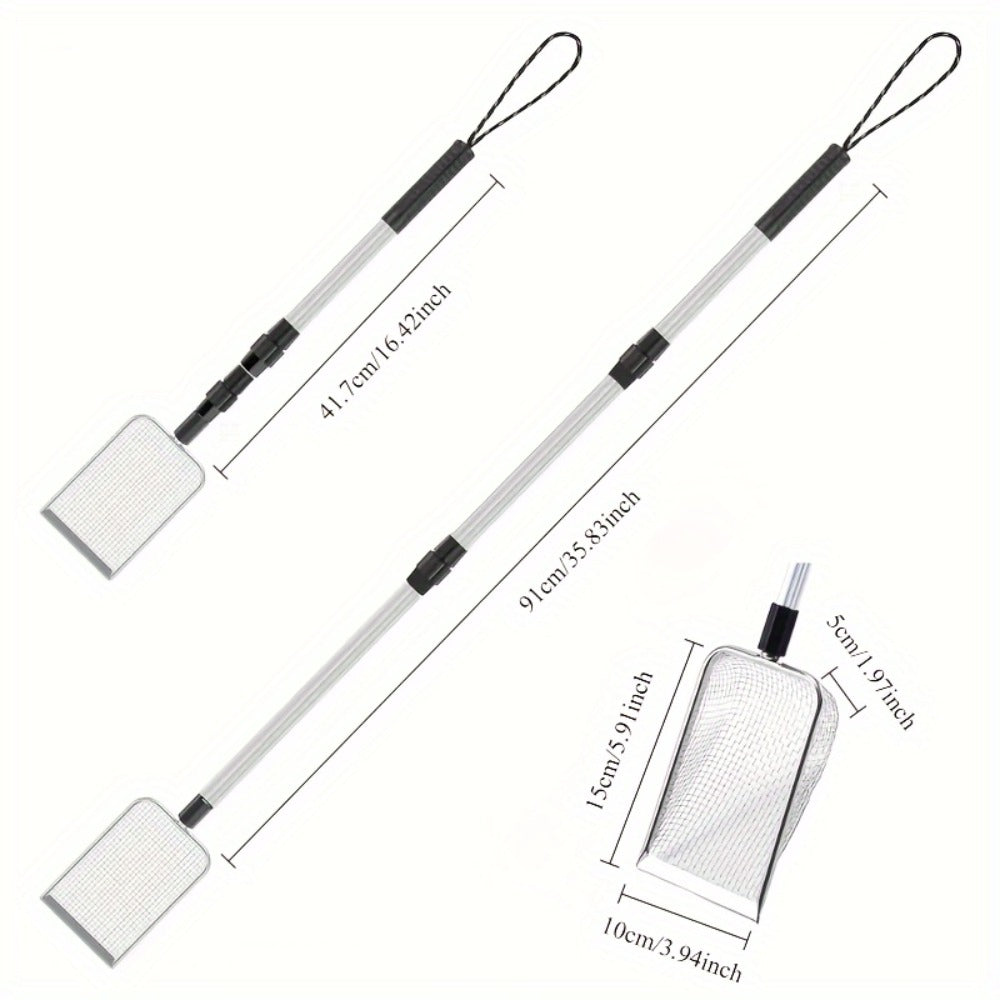 Sand Sifter with Scoop Telescopic Handle and Stainless Steel Retractable 3-Section Scoop — image 10