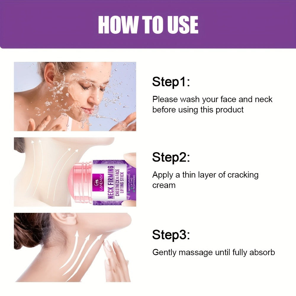Retinol Collagen Face & Neck Stick 3pcs Set - Lifting Tightening Skin Care Stick, Portable Daily Skincare for All Skin Types 
