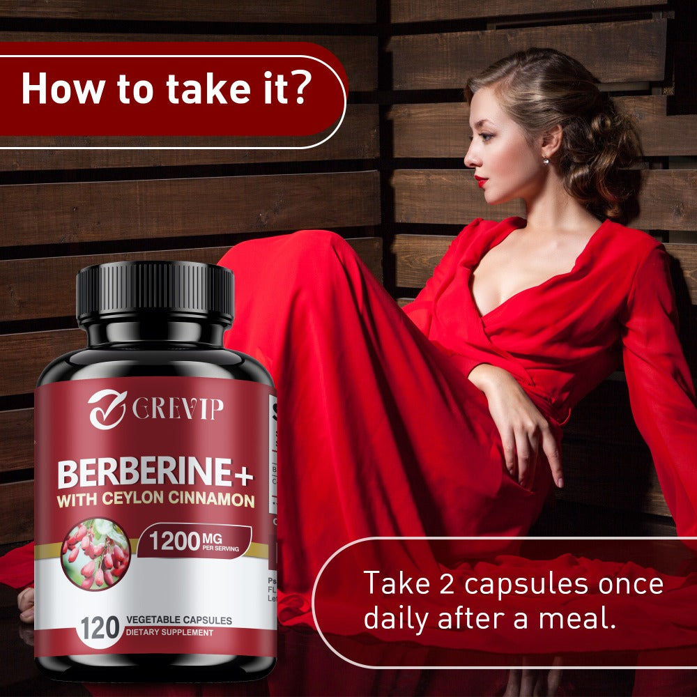 Dietary Supplement Berberine HCl and Ceylon Cinnamon Capsules, 120 Count with Multi-Bottle Options — image 4