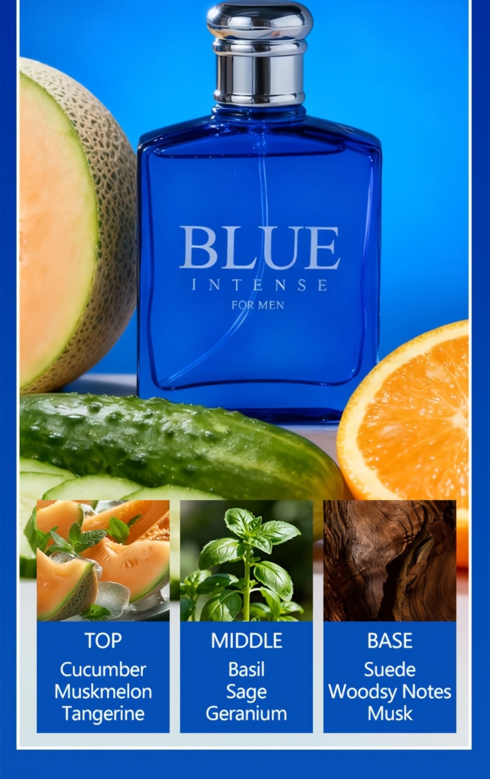 Cologne Gift Set for Men Fresh Eau de Toilette + After Shave 2-Piece - Cucumber Muskmelon for Everyday Face, Beard and Body G