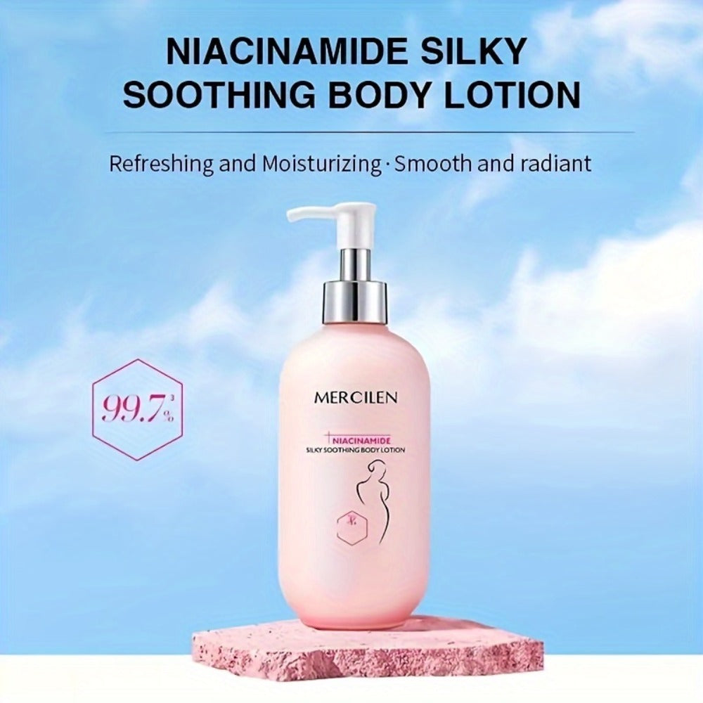 Niacinamide Body Lotion 8.45oz – Silky Moisturizing Formula Deep Hydration Brightening Smooth Skin Feel Lightweight Non-Greas