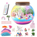 Unicorn Terrarium Craft Kit with Decorative Globe, Multicolor LED Light, Remote and Layered Sand Accessories — image 1