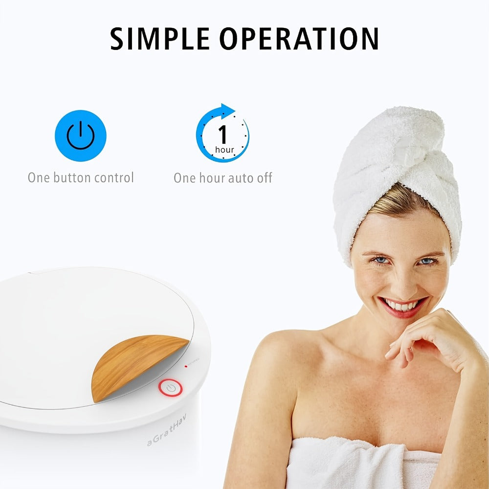 Electric Towel Warmer Bucket Ultra Large Capacity Fits Two 40x70 Towels ETL FCC Certified 1-Min Heat Auto Shut-Off Silent Spa