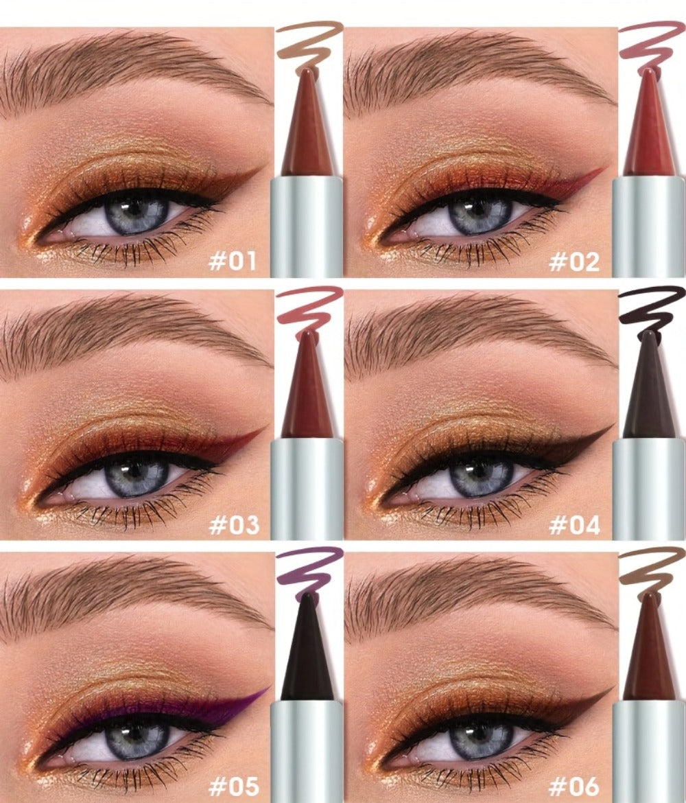 Six-Color Twist-Up Cream Liner Set for Makeup in Brown, Black and Red-Brown Shades with 3g Sticks — image 16