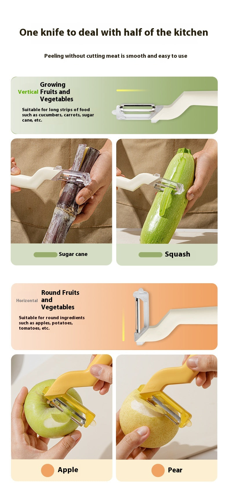 Fruit Peeling Knife Household Two-in-one Peeler