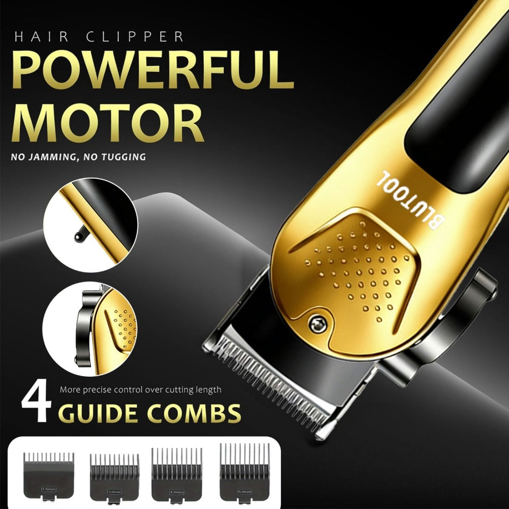 Men's Grooming Kit Hair Clipper & Electric Shaver USB Rechargeable Cordless LED Display – Precision Beard Trimmer Face Shaver