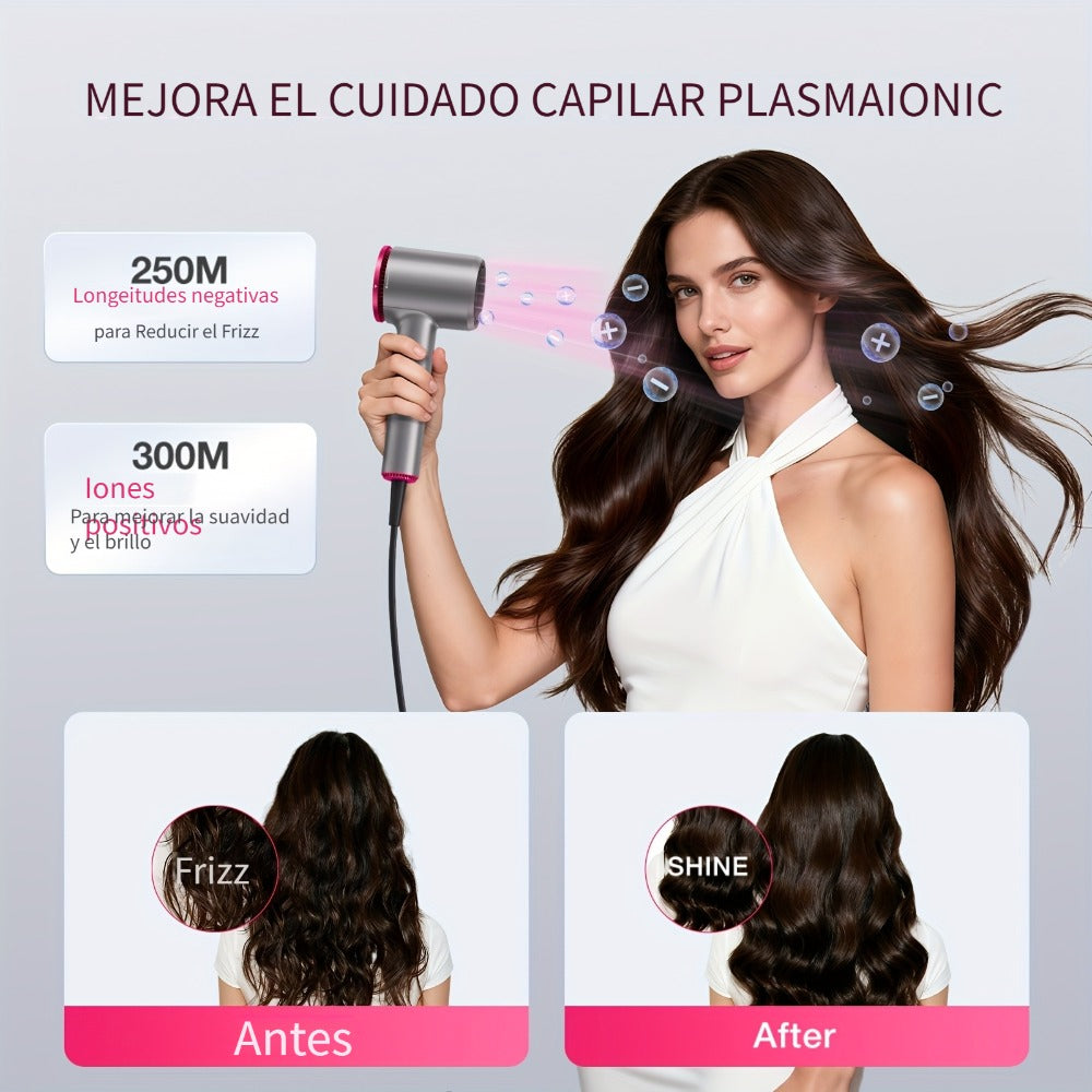 FZ201-Style 1875W Hair Dryer with Circular Rear Intake, Gray or White Finish and Three Pictured Attachments — image 5