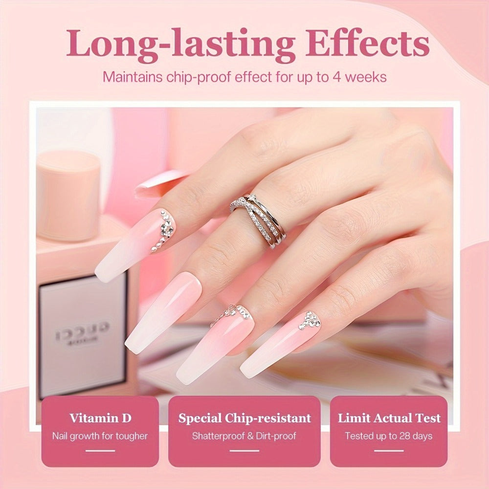 Dip Powder Nail Kit with NOCIS Label, 20 Pink Purple Brown Glitter Powders, Four Liquids and Nail Tools — image 4