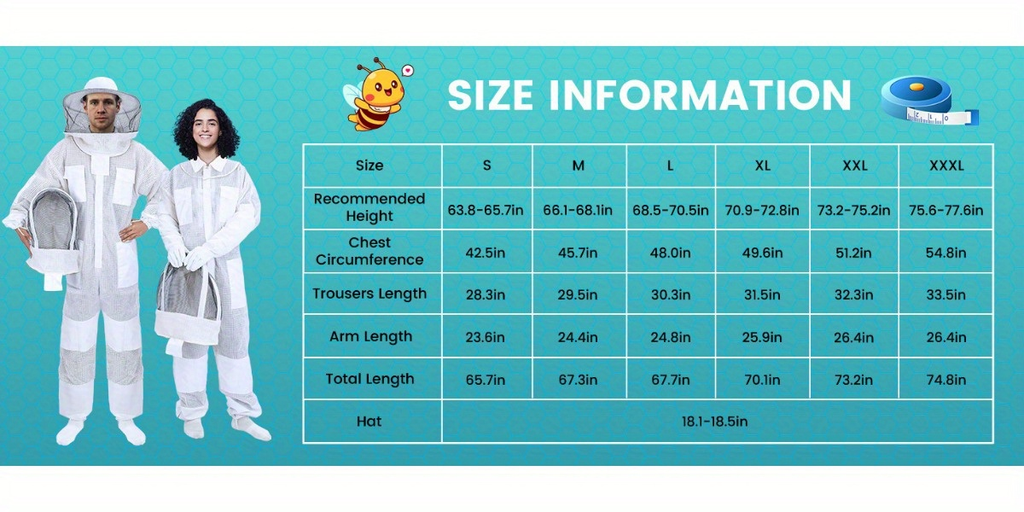 Beekeeping Suit Triple Layer Sting-Resistant Gloves 2 Veils S-3XL for Garden, Patio and Yard Use — image 18