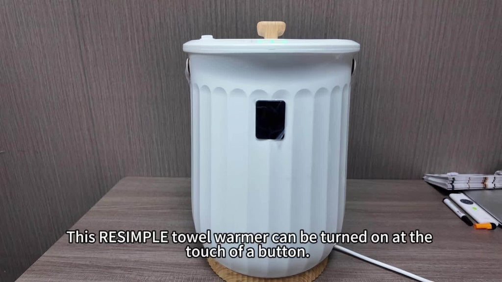 Digital Towel Warmer Bucket 20L Large Capacity Smart Display 4 Timer Modes Auto Shut-Off Fast 5-Min Heating Quiet Lightweight