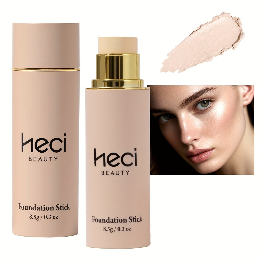 CC Cream Foundation Stick 2-Pack – Full Coverage Concealer, Waterproof Long-Lasting Natural Matte Finish, Lightweight Moistur