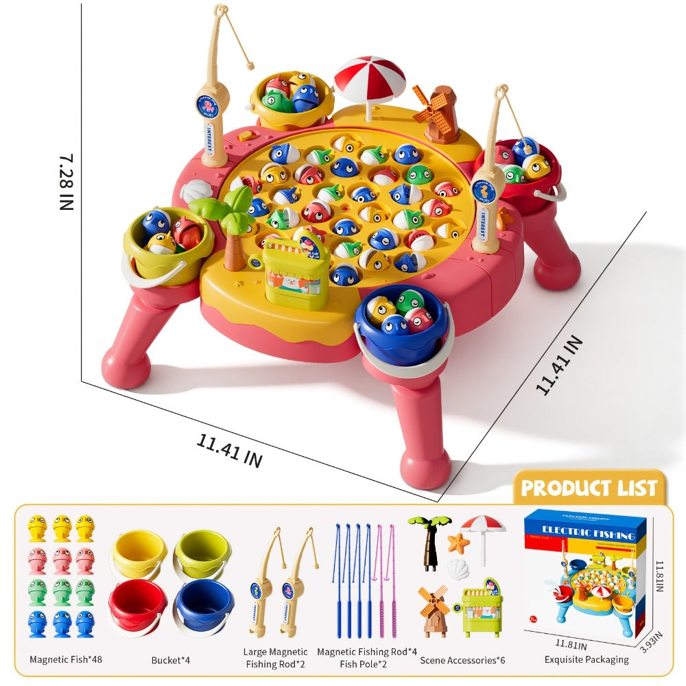Magnetic Fishing Game for Kids 66 Pieces, Ocean Fishing Toy Set with Rods for Toddlers Ages 3 4 5 6 — image 4