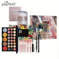 Makeup Gift Set POPFEEL 29-Color Eyeshadow Palette + Mascara + Eyeliner + Brow Pencil + Highlighter Powder + 7-Piece Brush Se