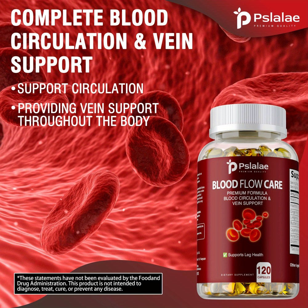 Blood Flow Support Capsules with Niacin, Hawthorn & Ginger Root, Heart Health & Leg Circulation Supplement — image 5