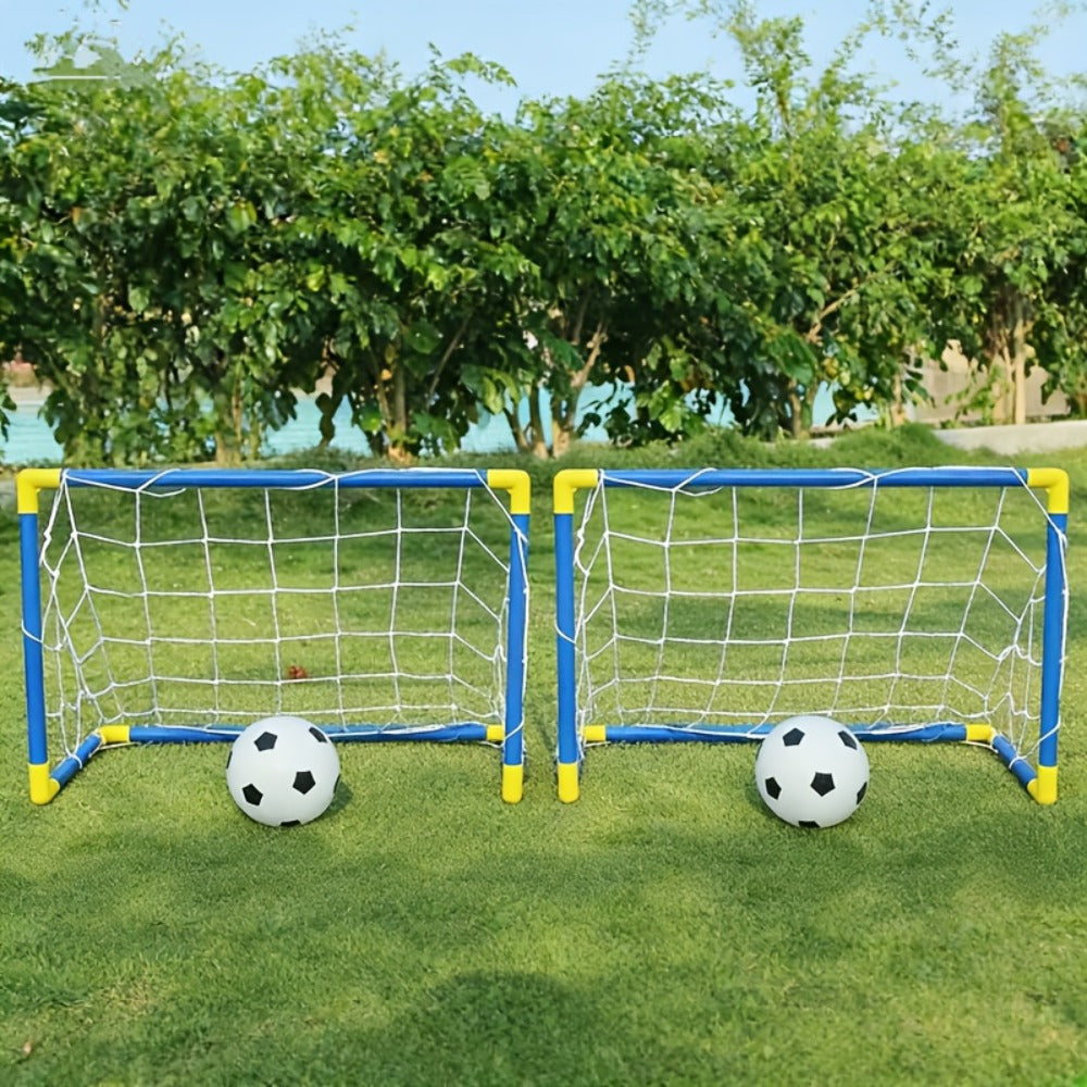 Kids Youth Football Goal Set, 2pcs Portable Easy-Assemble Soccer Goals for Indoor & Outdoor Play — image 8
