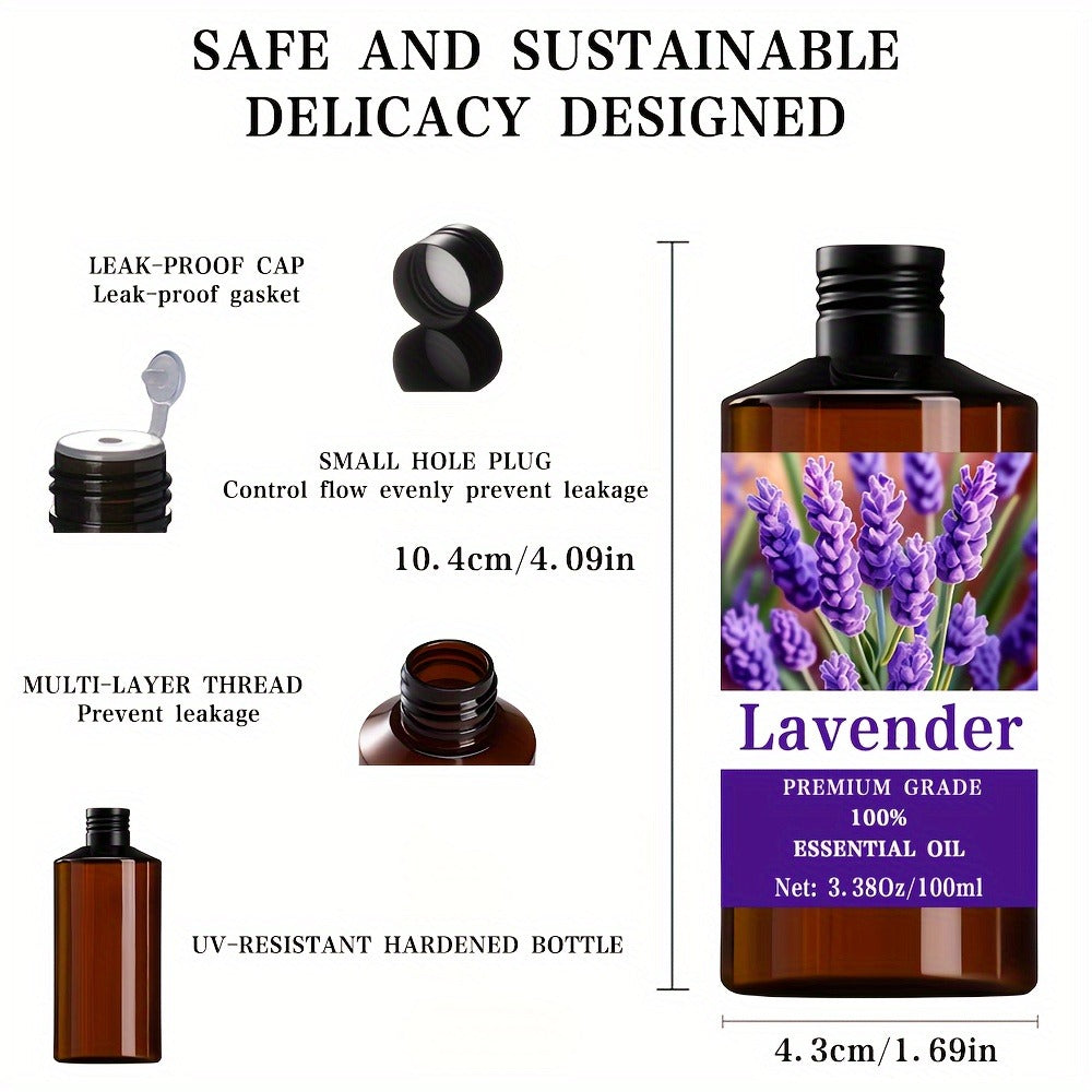 Essential Oil Lavender Floral Herbal Aroma in 100ml Bottle for Diffuser, Massage and Personal Care Use — image 5