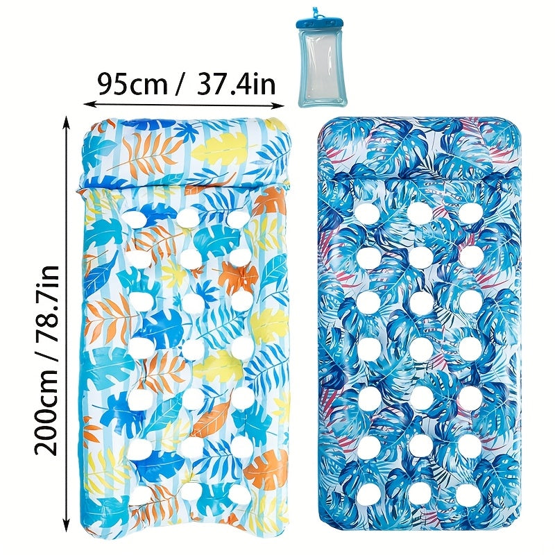 Inflatable Sun Tanning Pool Float Set with 200 x 95cm Mats, Mixed 2-Pack with Cup Holder or Regular 4-Pack — image 9