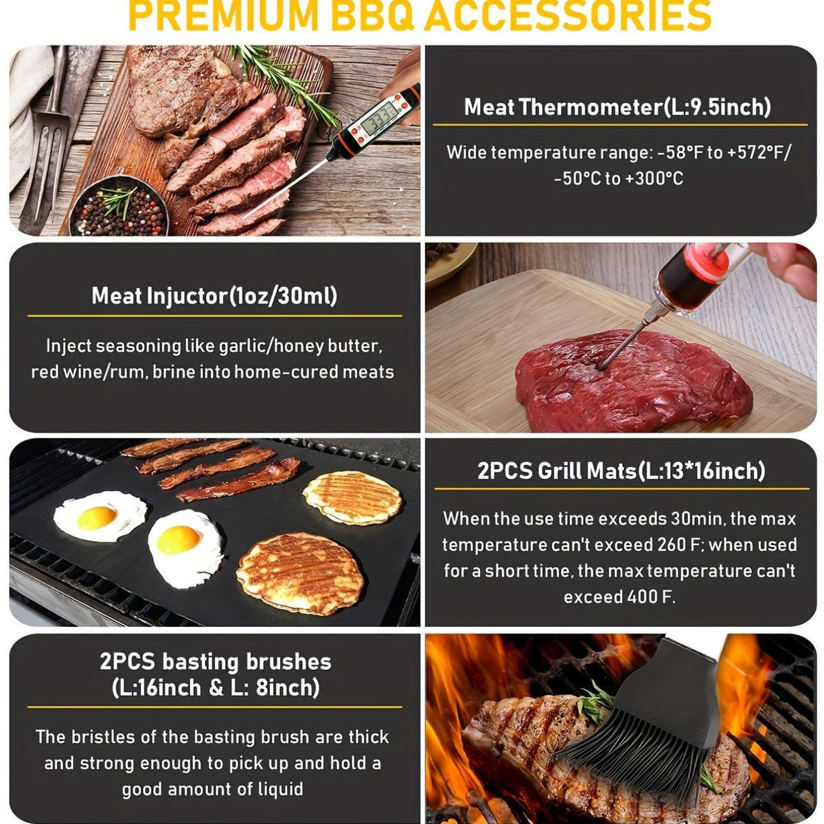 Griddle Tool Set 34 Piece 304 Stainless Steel Flat Top Grill Accessories with Spatula, Tongs & Scraper – Teppanyaki BBQ Tools