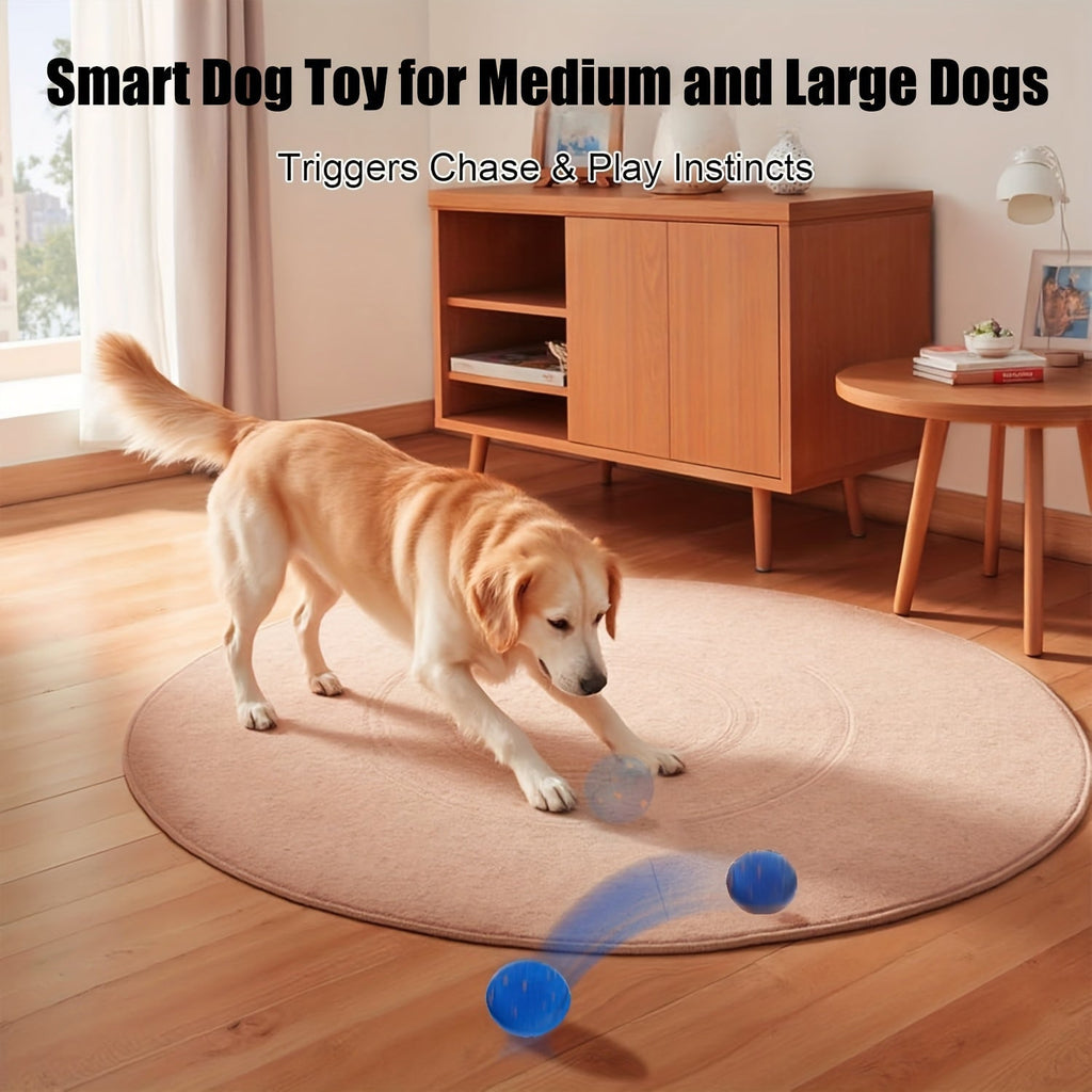 Dog Toy Motion-Activated E-TPU Ball with Auto-Rolling, Rotating and Bouncing Modes in Blue or Orange — image 4