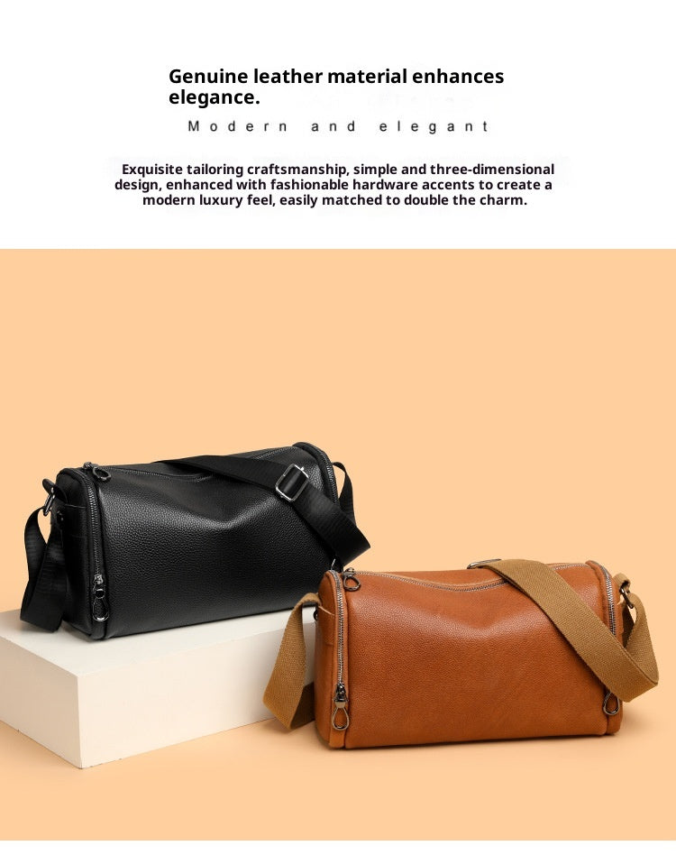 Genuine Leather Crossbody Cowhide Shoulder Large-capacity Multifunctional Bag