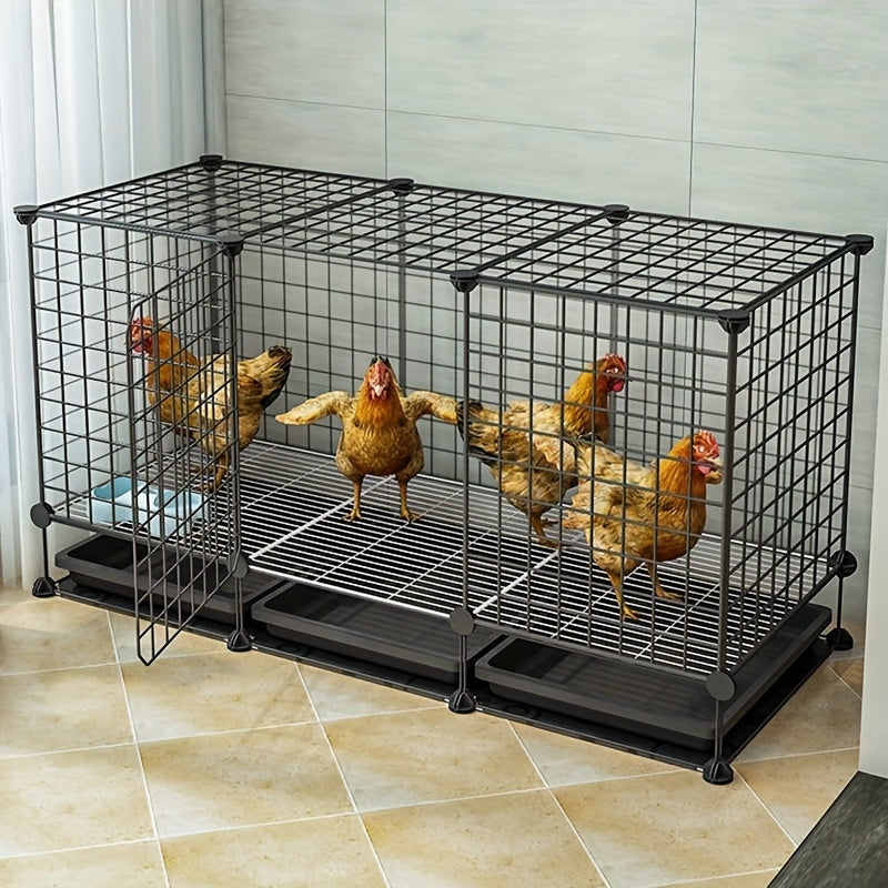 Small Animal Playpen & Pet Cage with Removable Tray, Indoor Outdoor Enclosure for Rabbits, Chickens — image 2