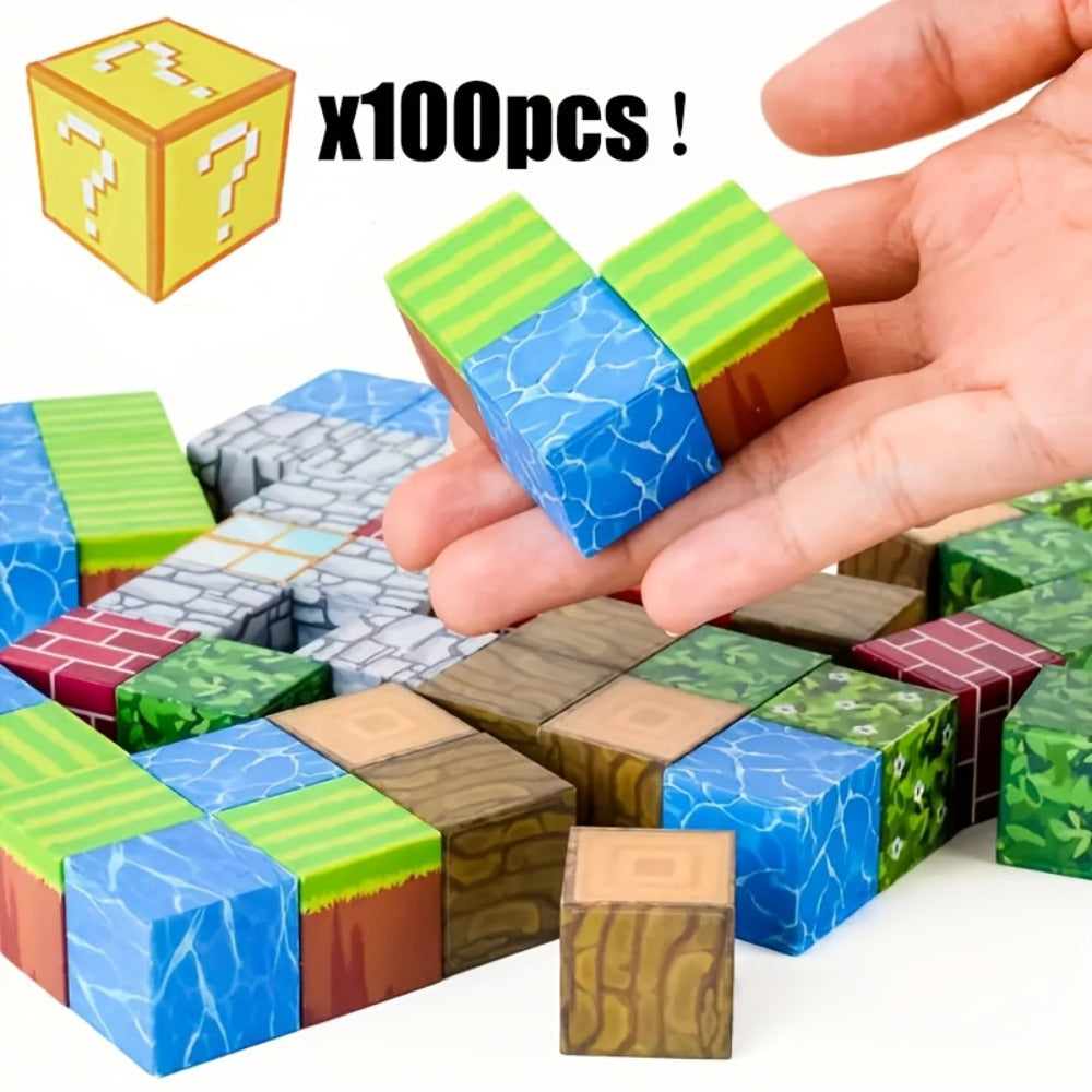 Magnetic Tiles 100pcs STEM Building Blocks Set for Kids, Educational Magnetic Construction Toys for Boys Girls Ages 3+ — imag