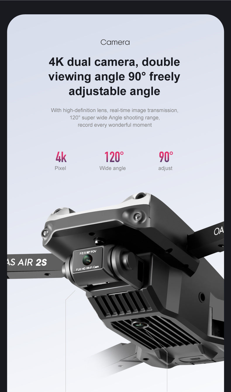 UAV Folding Four Axis 4K High Definition Dual Camera Aerial Model