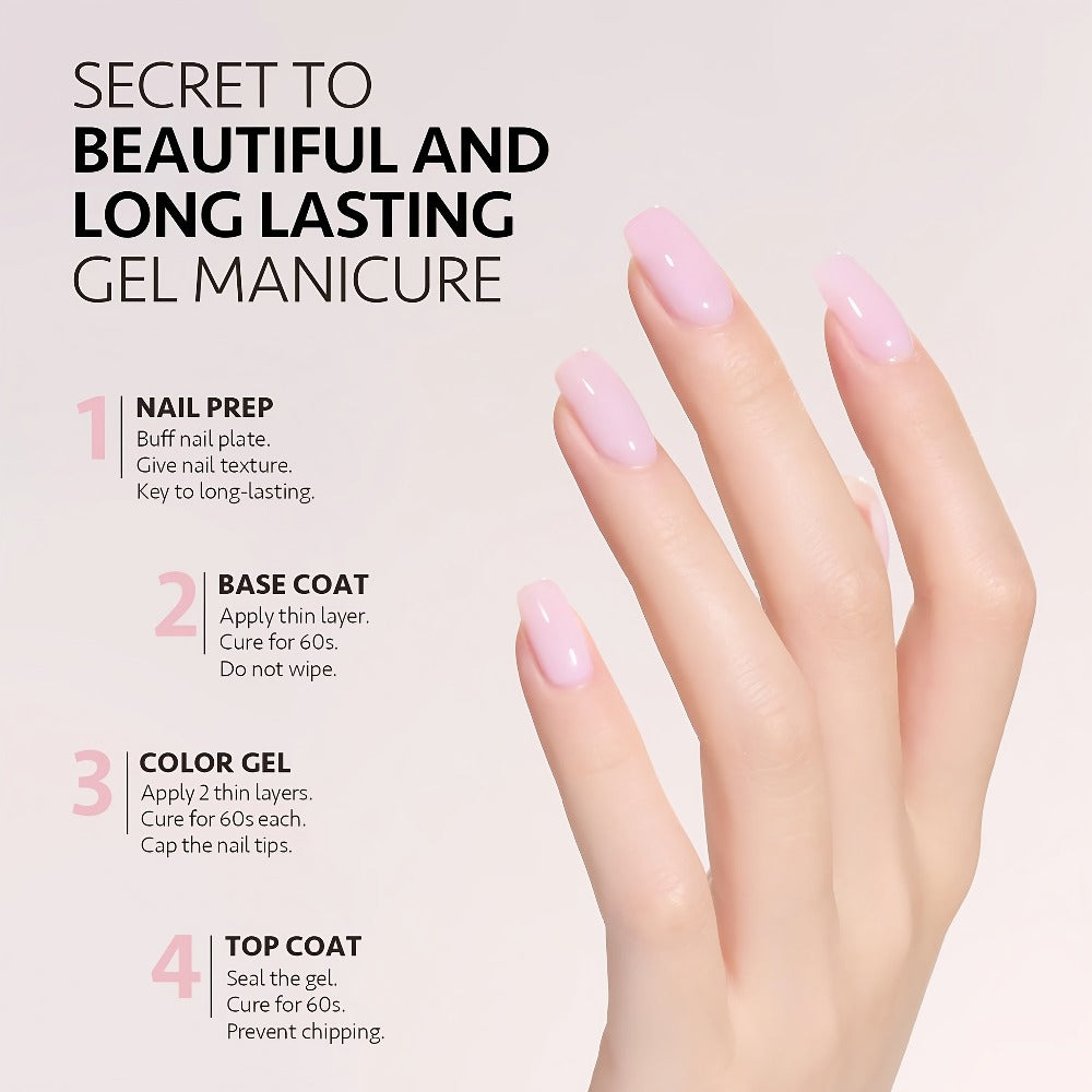 Gel Nail Polish MISS MISIDY in 16ml Baby Pink with Self-Leveling Finish and UV/LED Cure for Manicures — image 4