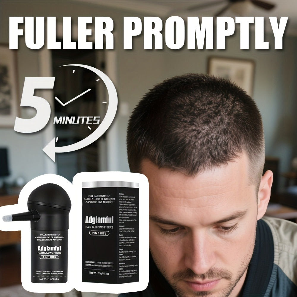 15-Gram Hair Fiber Kit with Directional Spray Applicator in Four Black and Brown Shade Options — image 2