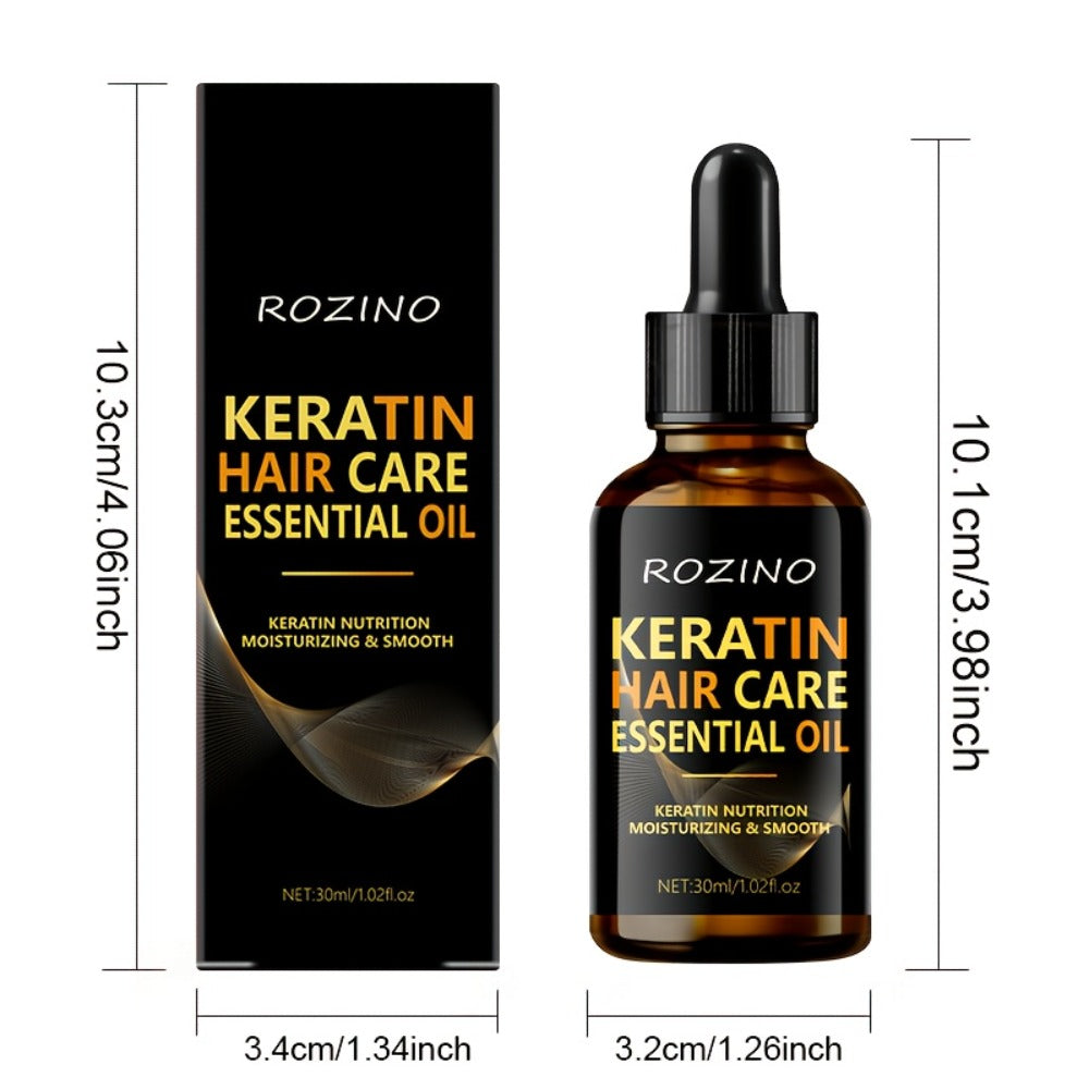Five-Piece ROZINO Keratin Hair Care Set with Shampoo, Conditioner, Mask and Oil Container Formats — image 8
