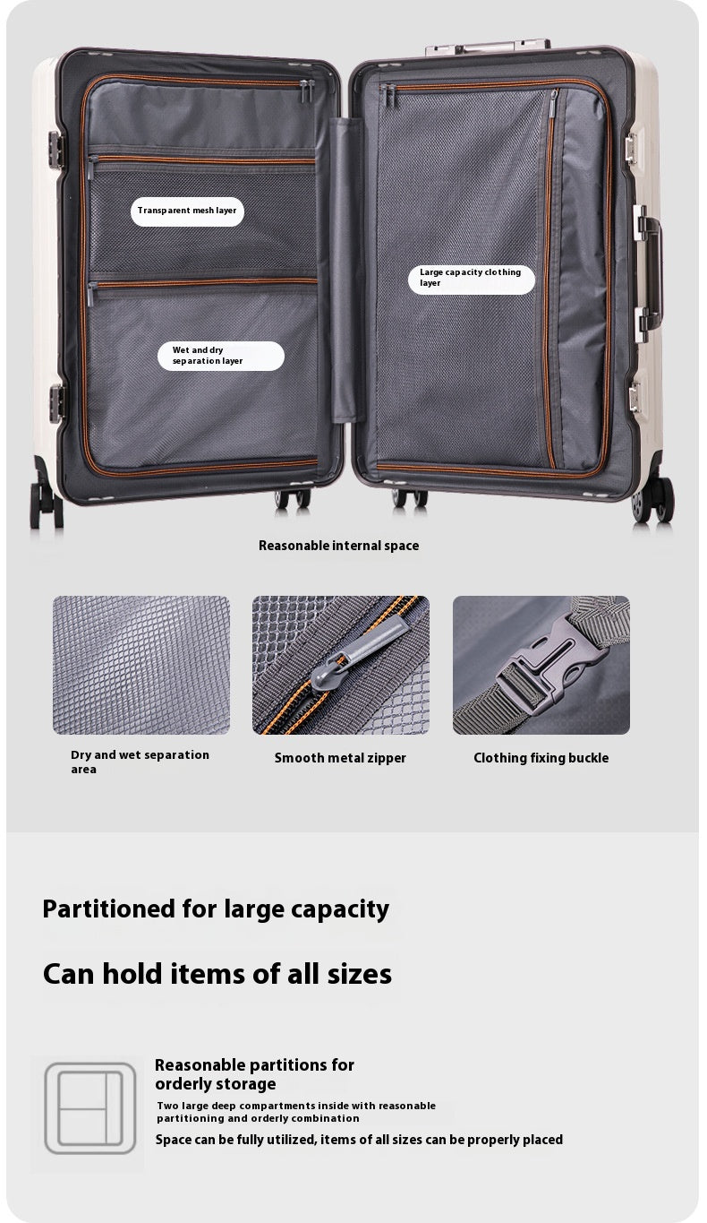PC Travel Universal Wheel Multifunctional Large Capacity Luggage