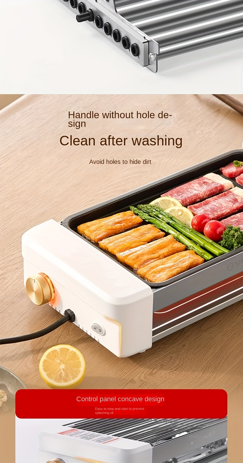 Sausage Grill 4-in-1 Multifunctional Electric Hot Dog Roller, Non-Stick Countertop Cooker with Adjustable Temperature — image
