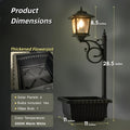 Solar Garden Light HOODINK Black Flower-Pot Lamp Post with Solar Panel, IP44 Label and 1- or 2-Pack Options — image 7