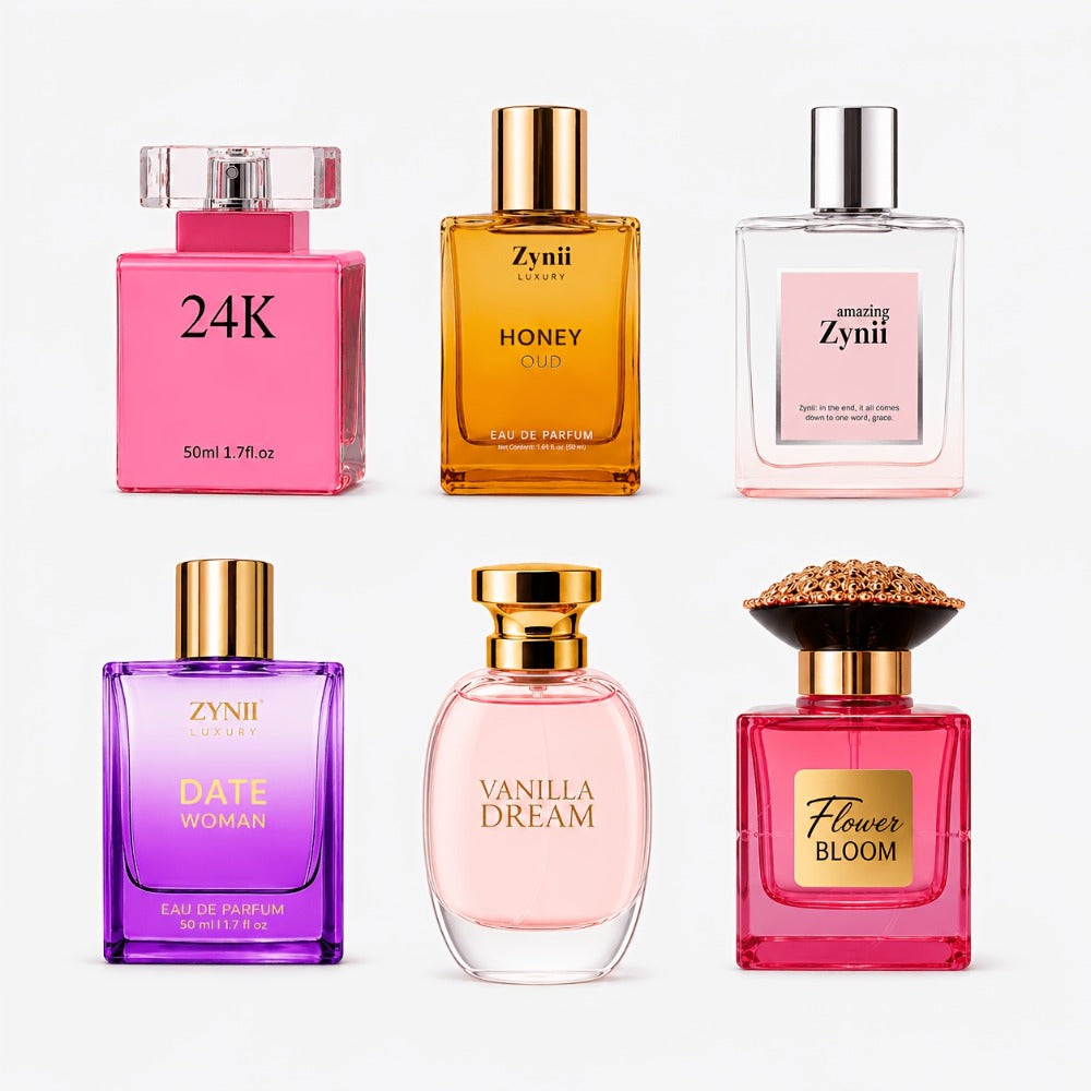 Women's Perfume Honey Oud Amber Collection with Four Floral, Fruit, Citrus and Musk Spray Options — image 2