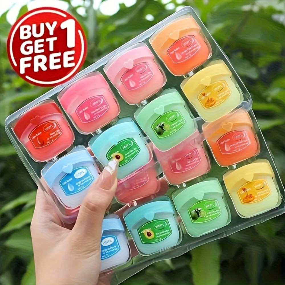 32-Piece Mini Pot Lip Balm Set with Eight Pictured Colors in Four Boxed Assortments and Heart Carton — image 2