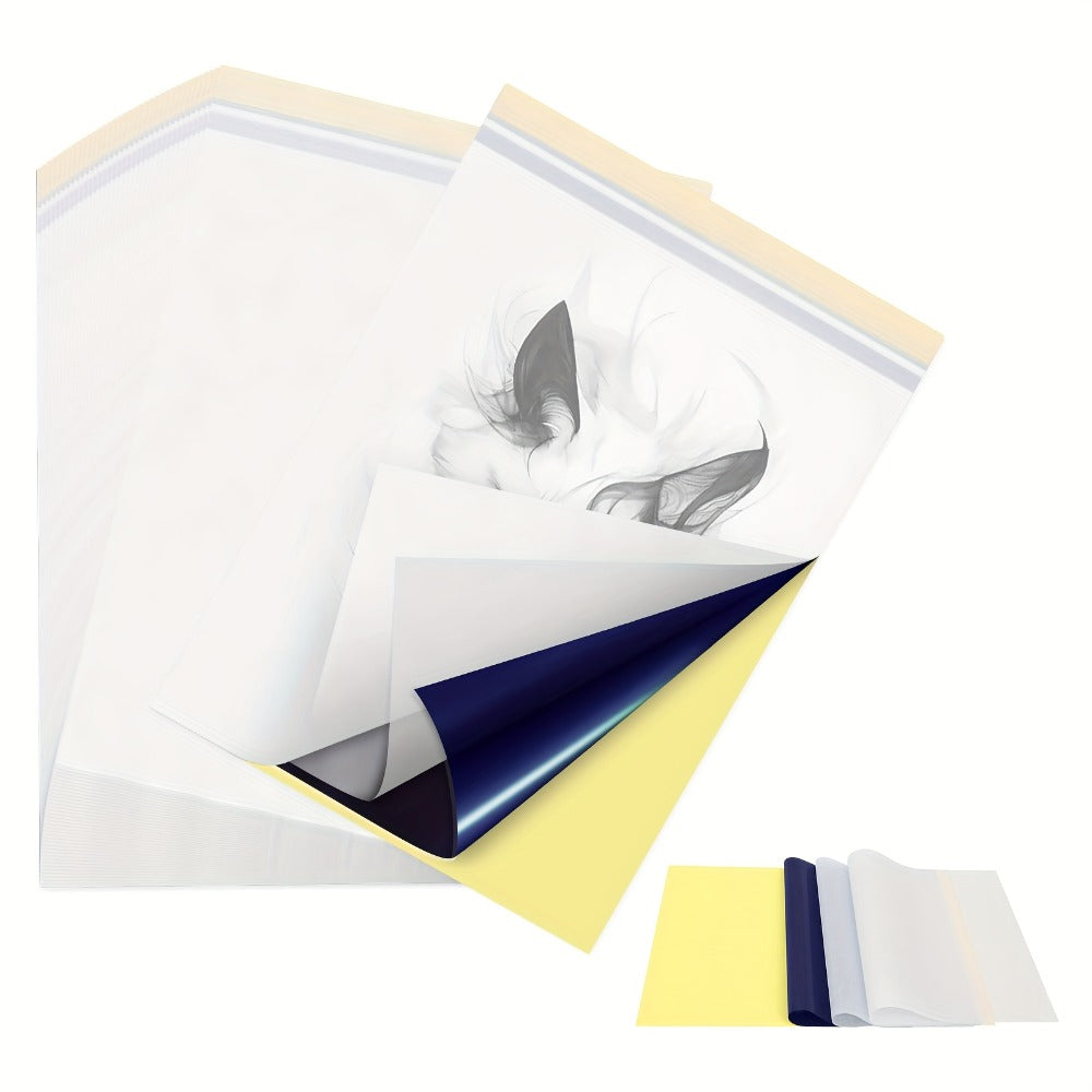Thermal Tattoo Transfer Paper 40 Sheets Peripage Ink-Free A4 Stencil Paper High Definition Fast Imaging for Tattoo Stencil Pr