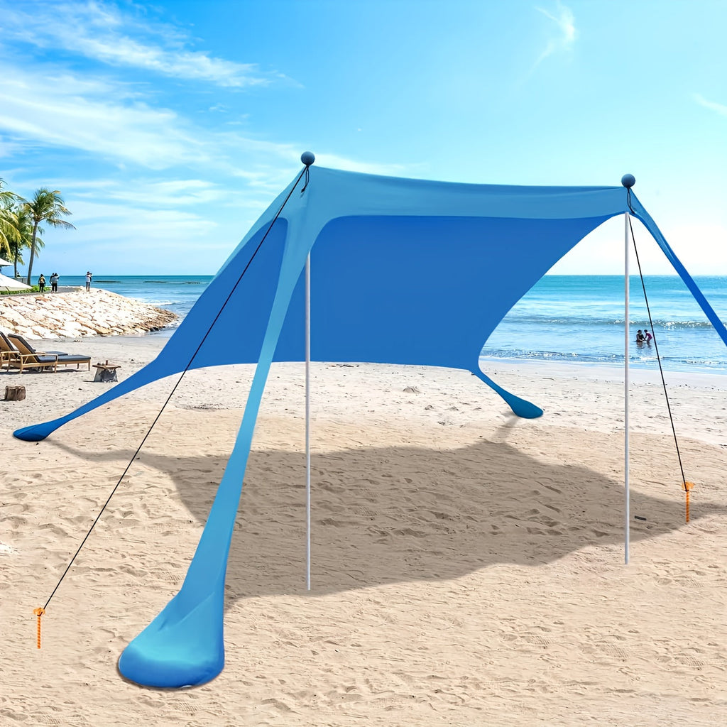 Beach Canopy Pop Up Sun Shelter Large 4-6 Person Portable Outdoor for Garden, Patio and Yard Use — image 1
