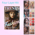 Eyeshadow Palette Book Style SHCOETY 4-in-11 Makeup Kit, 24-Color Eyeshadow + 6-Color Highlighter + 6-Color Blush + 7-Color C