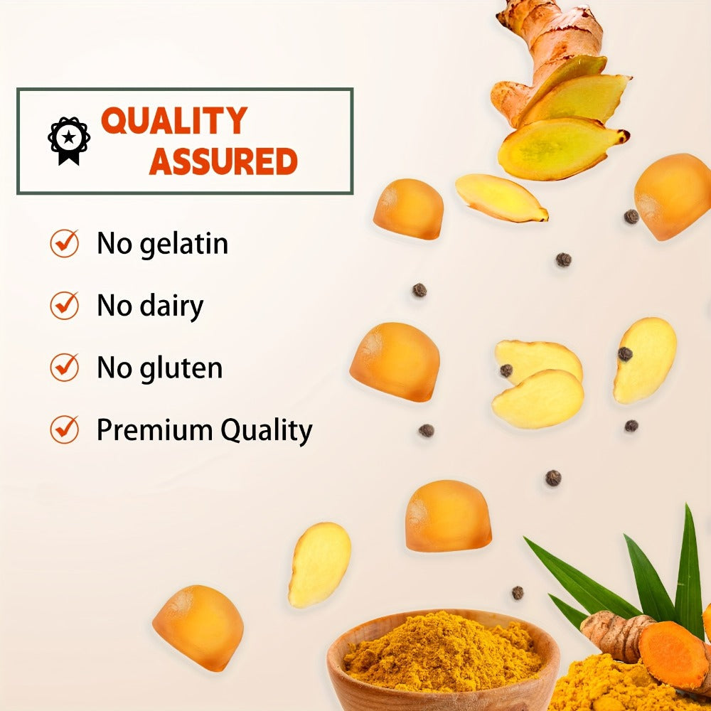 Turmeric Gummies with Black Pepper & Mint, 2000% Higher Absorption Curcumin, Anti-Inflammatory Joint — image 5