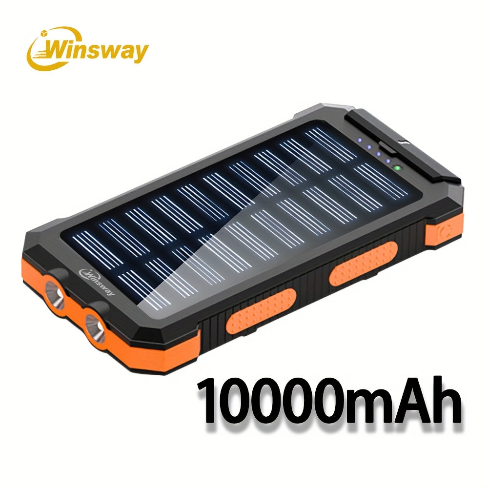Winsway 10000mAh Portable Solar Panel Charger with 4 Dual USB Ports And Type-C/Micro USB Input Ports — image 2