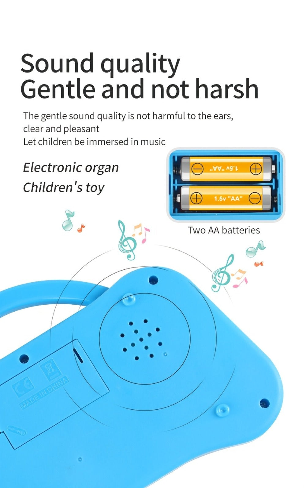 Kids Mini Piano Keyboard 13 Keys, Portable Electronic Music Toy for Toddlers with the Listed Color, Size or Set Options for E