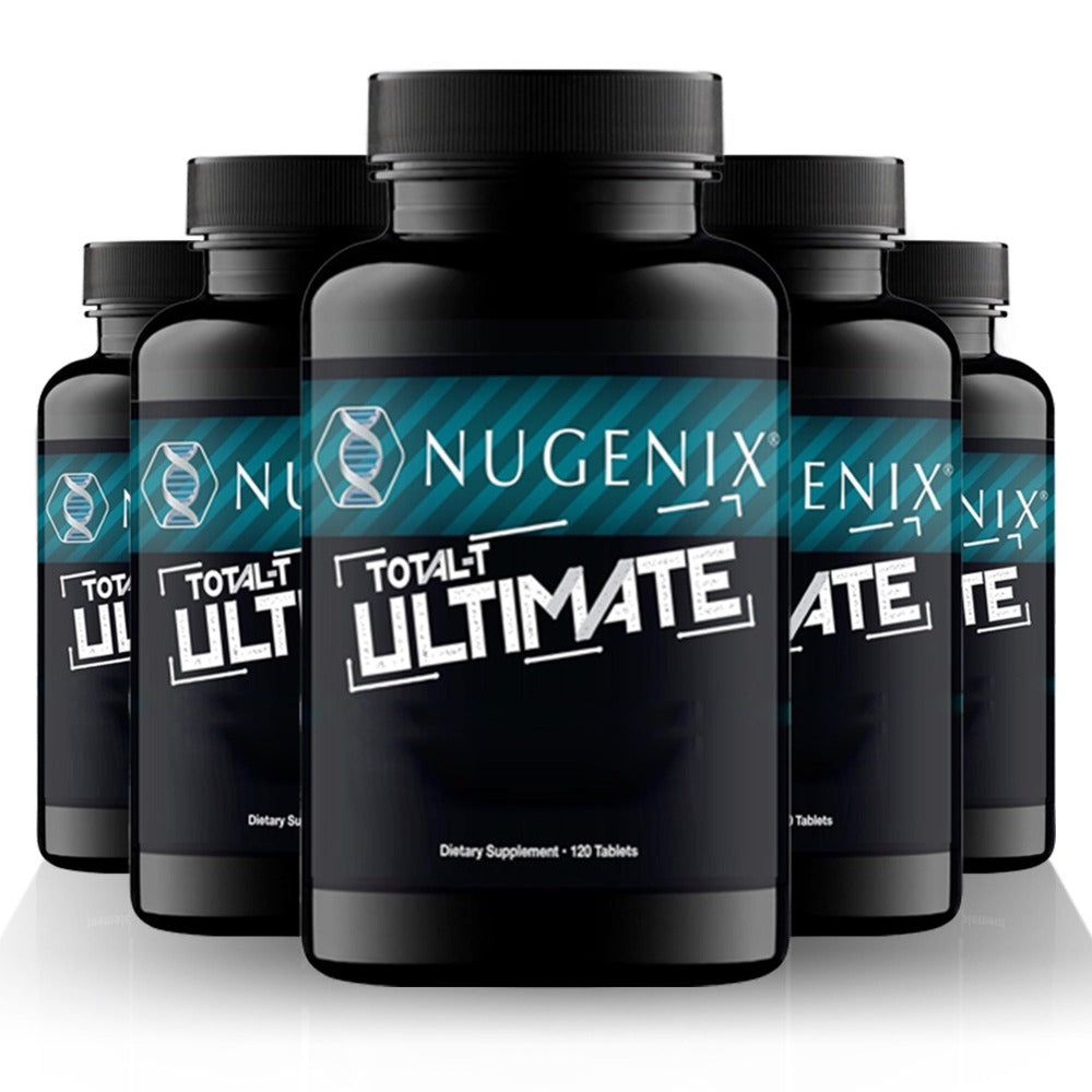 Five-Bottle Botanical Men's Health Supplement Tablet Set with Coordinated Containers and Labels — image 9