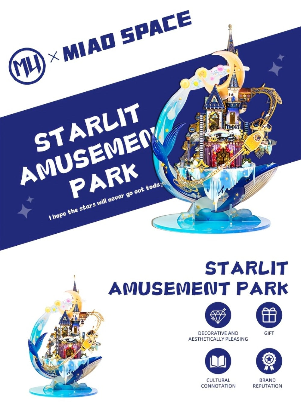 3D Metal Model Kit MU Star Playground, Handcrafted Garden Scene DIY Puzzle for Teens & Adults Ages 14+ — image 10