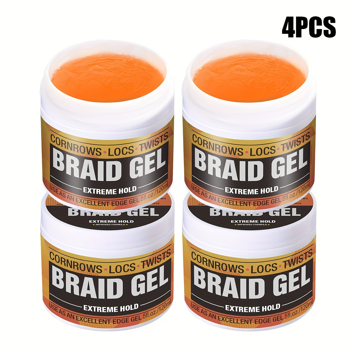 Extreme Hold Braid Gel & Edge Control Hair Wax Pomade – Anti-Frizz, Moisturizing, Long-Lasting for Braids, Locs, Twists & Sle