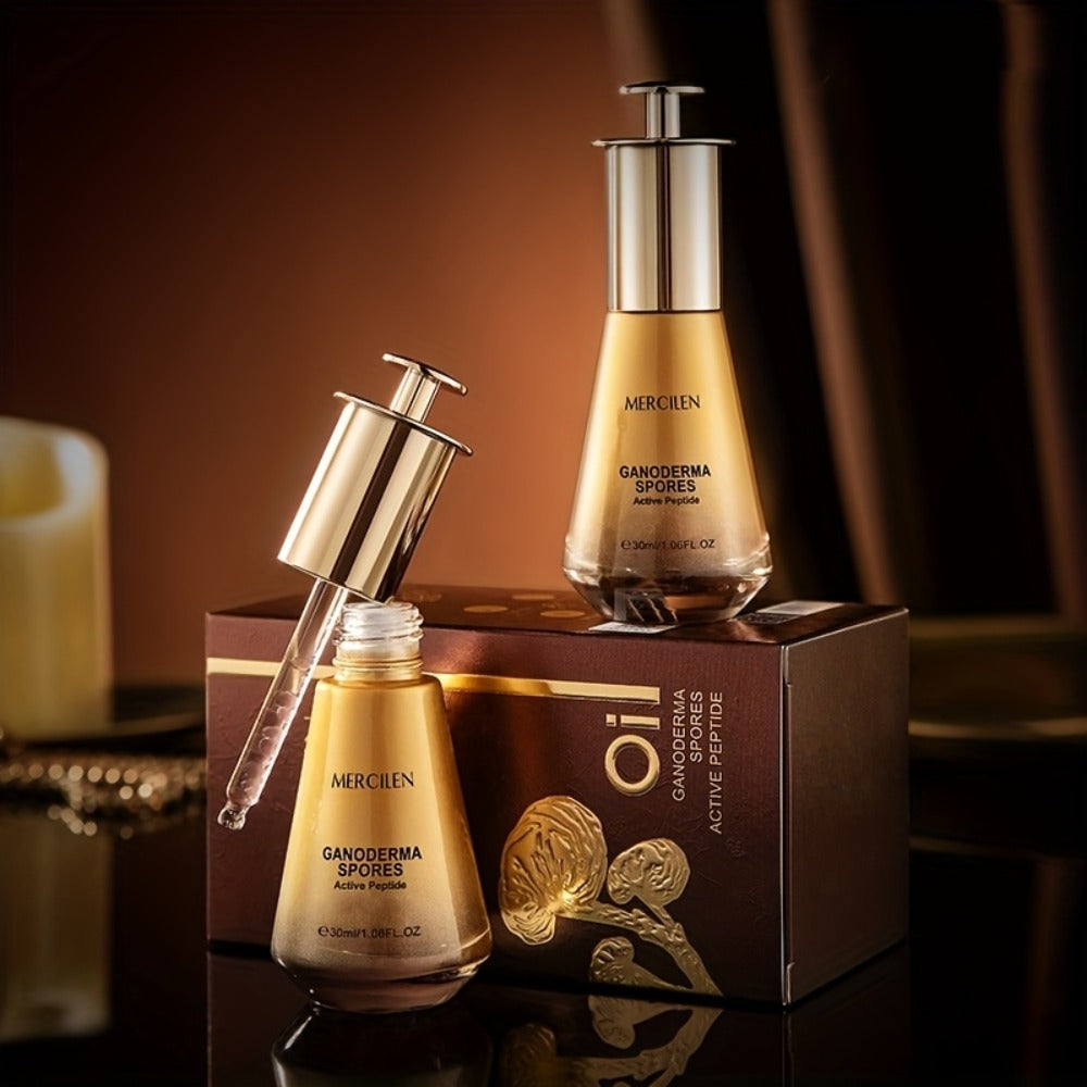Collagen Peptide Face Oil with Ganoderma Spores & Mushroom Extract – Anti-Aging Firming Brightening Serum Oil for Radiant You